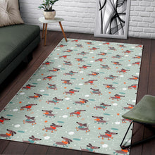 Load image into Gallery viewer, Dachshund Skating Pattern Area Rug

