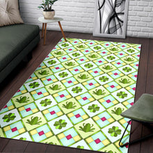 Load image into Gallery viewer, Frog Clover leaves Pattern Area Rug
