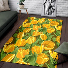 Load image into Gallery viewer, Tulip Yellow Pattern Print Design TP010 Area Rugs
