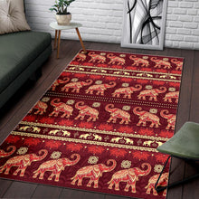 Load image into Gallery viewer, Elephant Red Pattern Ethnic Motifs Area Rug
