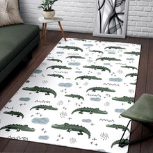 Load image into Gallery viewer, Crocodile Pattern Background Area Rug
