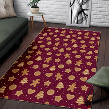 Load image into Gallery viewer, Christmas Ginger Cookie Pattern Background Area Rug
