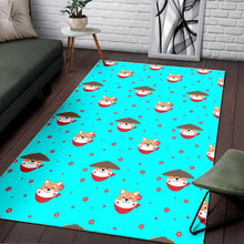 Load image into Gallery viewer, Shiba Inu Japanese Hat Pattern Area Rug
