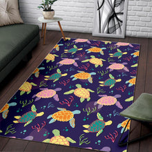 Load image into Gallery viewer, Colorful sea turtle pattern Area Rug
