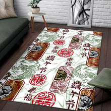 Load image into Gallery viewer, Dragon Pattern Happy Dragon Boat Festival Area Rug
