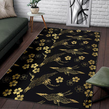 Load image into Gallery viewer, Gold Japanese Theme Pattern Area Rug

