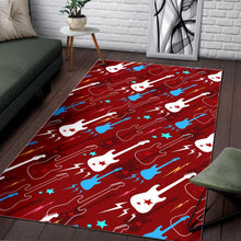Load image into Gallery viewer, Electical Guitar Red Pattern Area Rug
