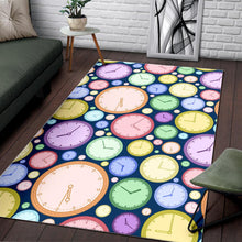 Load image into Gallery viewer, Colorful clock background Area Rug
