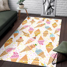 Load image into Gallery viewer, Ice Cream Cone Pattern Background Area Rug
