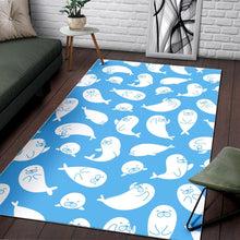 Load image into Gallery viewer, Cute white sea lion seals pattern Area Rug
