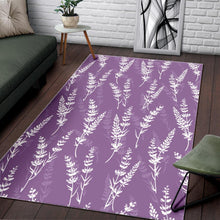 Load image into Gallery viewer, Lavender flowers purple pattern Area Rug
