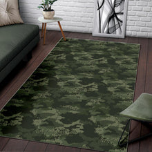 Load image into Gallery viewer, Digital Green camo camouflage pattern Area Rug
