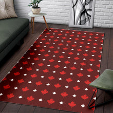 Load image into Gallery viewer, Canadian Maple Leaves Pattern background Area Rug
