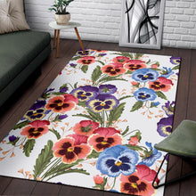 Load image into Gallery viewer, Pansy Pattern Print Design PS06 Area Rugs
