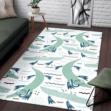 Load image into Gallery viewer, Crocodile diver pattern Area Rug
