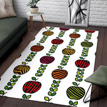 Load image into Gallery viewer, colorful apples leave zebra stripe Area Rug

