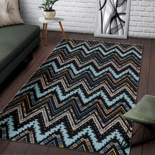 Load image into Gallery viewer, Zigzag Chevron African Afro Dashiki Adinkra Kente Area Rug
