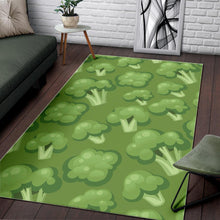 Load image into Gallery viewer, Broccoli pattern green background Area Rug
