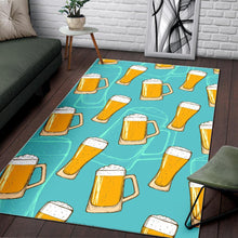 Load image into Gallery viewer, Beer pattern green background Area Rug

