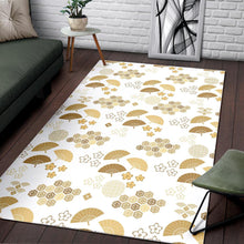 Load image into Gallery viewer, Gold Fan Japanese Pattern Area Rug
