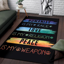 Load image into Gallery viewer, Humanity Love Peace Area Rugs
