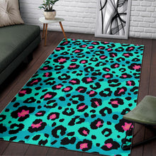 Load image into Gallery viewer, Green leopard skin print pattern Area Rug

