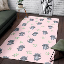 Load image into Gallery viewer, cute raccoons leaves pattern Area Rug
