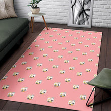 Load image into Gallery viewer, Cute hamster cheese pattern pink background Area Rug
