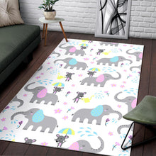 Load image into Gallery viewer, Cute elephant mouse pattern Area Rug
