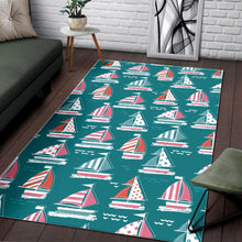 Load image into Gallery viewer, Cute sailboat pattern Area Rug
