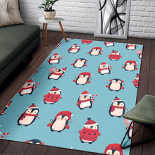 Load image into Gallery viewer, Cute penguin christmas  design pattern Area Rug
