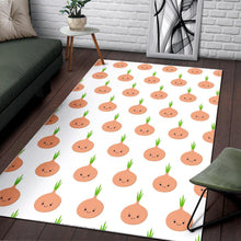 Load image into Gallery viewer, cute onions smiling faces Area Rug
