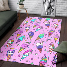 Load image into Gallery viewer, Cute ice cream cone animal pattern Area Rug
