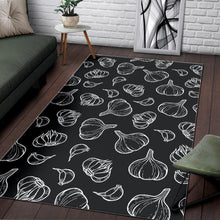 Load image into Gallery viewer, Garlic pattern black background Area Rug
