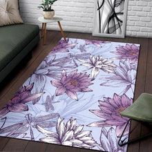Load image into Gallery viewer, Water Lily Pattern Print Design WL01 Area Rugs
