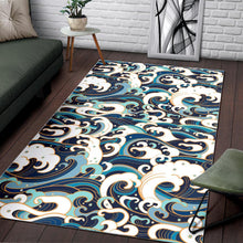 Load image into Gallery viewer, Japanese wave pattern Area Rug
