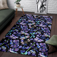 Load image into Gallery viewer, Lavender Dragonfly Pattern Print Design LV03 Area Rugs
