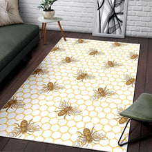 Load image into Gallery viewer, Bee honeycomb seamless design pattern Area Rug
