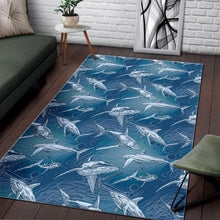 Load image into Gallery viewer, Shark hand drawn Area Rug

