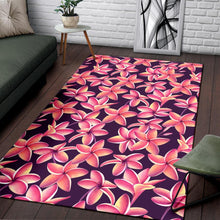 Load image into Gallery viewer, Purple Plumeria Pattern Print Design PM010 Area Rugs
