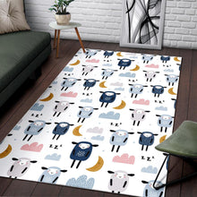 Load image into Gallery viewer, Cute sleeping sheep moon cloud pattern Area Rug
