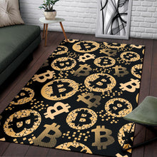 Load image into Gallery viewer, Bitcoin Pattern Print Design DO06 Area Rugs

