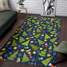 Load image into Gallery viewer, Christmas Tree Snowflake Pattern Area Rug
