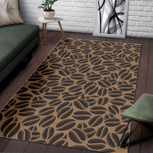 Load image into Gallery viewer, Coffee bean on brown background Area Rug
