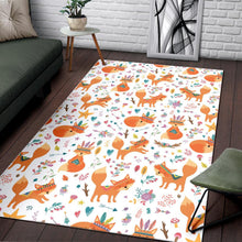 Load image into Gallery viewer, cute tribal fox pattern Area Rug
