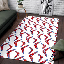Load image into Gallery viewer, Boomerang Aboriginal Pattern White Background Area Rug
