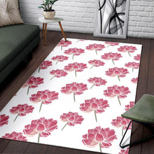 Load image into Gallery viewer, Pink lotus waterlily pattern Area Rug
