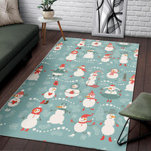 Load image into Gallery viewer, Cute snowman pattern Area Rug
