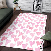 Load image into Gallery viewer, Watercolor pink heart pattern Area Rug
