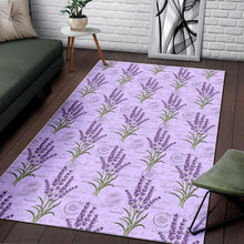 Load image into Gallery viewer, Lavender Pattern Background Area Rug
